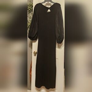 Gibson Latimer Knit Dress With Puffy Sleeves